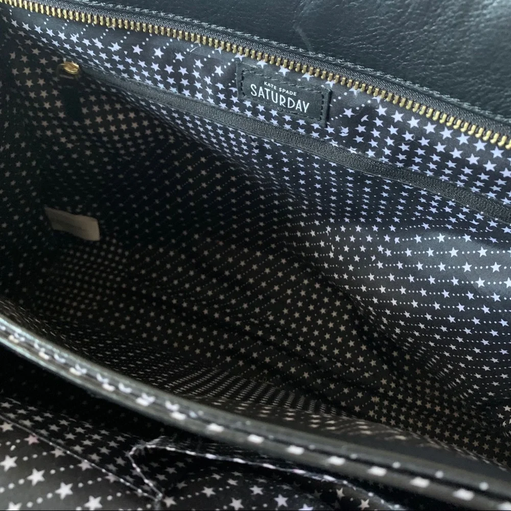 KATE SPADE BLACK LEATHER CROSSBODY SATCHEL
